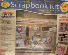 Complete Scrapbook Kit 12x12 Post Bound Album &amp; Embellishments 880+NIB - £18.83 GBP