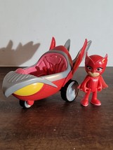 Frog Box Just Play PJ Masks Red Owl Glider Vehicle and Owlette Posable Figure - £15.59 GBP