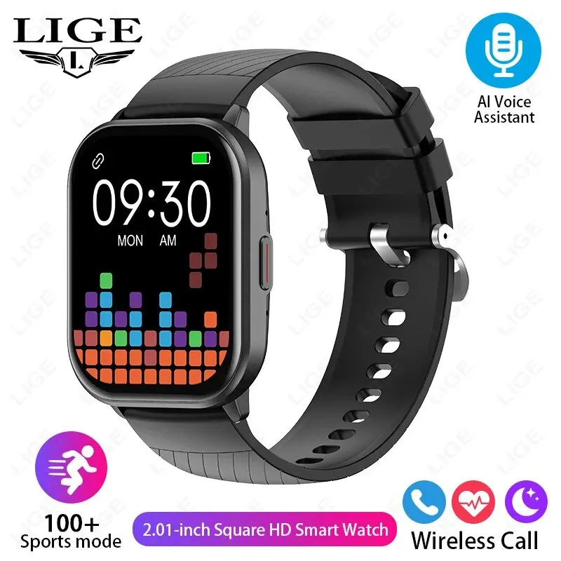 Smartwatch 2.01 Inch Screen Bluetooth Watch For Men Women Sport Fitenss ... - $73.81