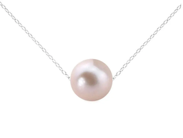 ADIRFINE 925 Sterling Silver Fresh Water Pearl Pendant Necklace Choker - £37.73 GBP