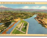 Swan Island Airport Aerial View Portland Oregon OR  Linen Postcard N25 - $4.90