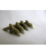 Four Vintage Green Stone Dolphin Charms  - £6.39 GBP