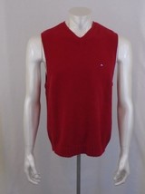   Tommy Hilfiger Medium Sleeveless Solid Red  100% Cotton Sleeveless Swe... - $9.89