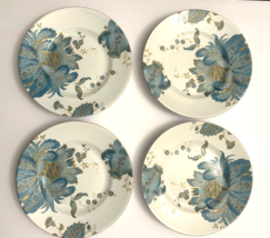 222 Fifth Eliza Teal Fine China 8.5" Salad Plate Porcelain SET of 4 - $49.47