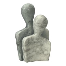 Family Love Set 2 pieces Greek Natural Carved Marble Statue Sculpture Décor - £72.59 GBP