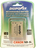 Digipower NB-5L 3.7V 850 mAh Battery for Canon SX230 SX210 SX200 SD970 - $5.82