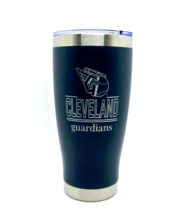 Cleveland Guardians MLB 20 oz Etched Logo Stainless Steel Hot Cold Tumbler Navy - £21.79 GBP