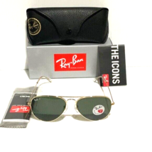 Ray ban sunglasses rb3025 aviator large metal frame green polarized lenses 58mm - £118.15 GBP