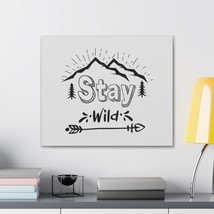 Custom Stretched Canvas &quot;Stay Wild&quot; Nature-Inspired Illustration, 100% P... - £19.43 GBP+