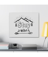 Custom Stretched Canvas &quot;Stay Wild&quot; Nature-Inspired Illustration, 100% P... - £19.33 GBP+