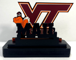 VIRGINIA TECH HOKIES LICENSED SHELIA&#39;S NCAA FOOTBALL WOOD PLAQUE/SIGN - £19.97 GBP