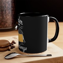 Two-Tone Accent Coffee Mug: Wander Often, Wonder Always, 11oz, White Ceramic, Co - £13.17 GBP
