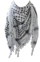Hirbawi scarf white black kuffiyeh - £46.58 GBP