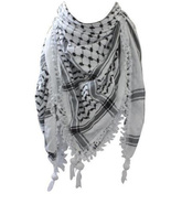 Hirbawi scarf white black kuffiyeh - £45.62 GBP