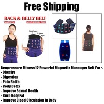 Acupressure Fitness 12Powerful Magnetic Massager Belt For Pain Obesity Digestion - £32.80 GBP+