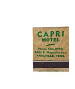 Vintage Matchbook Capri Motel Knoxville Tennessee Full Unstruck Advertising - €11,93 EUR