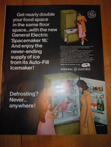 Vintage General Electric Defrosting Refrigerator Print Magazine Advertis... - $4.99