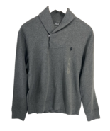 Ralph Lauren Sz M Men’s Grey Knit 2 Button Shawl Collar Long Sleeve Swea... - $129.02 CAD