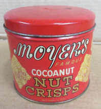 Vintage Moyer&#39;s Famous Cocoanut Crisps Empty Tin - £59.64 GBP