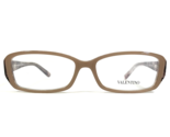 Valentino Eyeglasses Frames V2605 282 Taupe Clear Pink Lace Rectangle 52... - $79.19