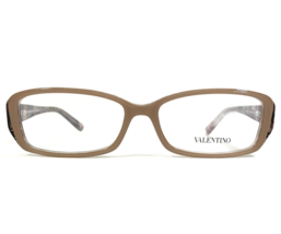 Valentino Eyeglasses Frames V2605 282 Taupe Clear Pink Lace Rectangle 52... - $79.19
