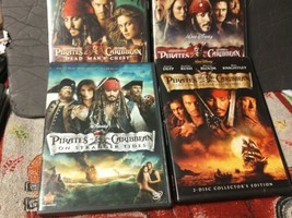 Pirates of the Caribbean - DVD 4 Lot - Black Pearl, Dead Mans Chest , At World&#39;s - £13.23 GBP