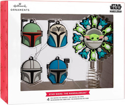 Hallmark 3HCM2303 Star Wars The Mandalorian Christmas Ornaments &amp; Topper - New! - £10.97 GBP