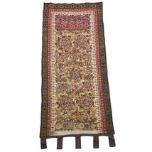 Rare Large Handmade Antique Indian Wall Hanging Kutch Embroidered Tapestry 1950s - £619.21 GBP