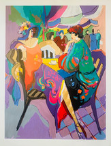 NO RESERVE ISAAC MAIMON &quot;THE CORNER CAFE&quot; SERIGRAPH ON PAPER H/SIGNED &amp; ... - $629.10