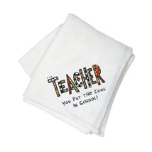 Our Name is Mud Teacher Fleece Blanket 60" x 50" Plush Sentiment Embroidered image 1