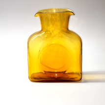 Vintage Blenko Glass Double Spouted Amber Water Jug Pitcher Carafe - Ships Free - £59.80 GBP