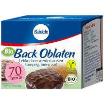 Kuchle Back-Oblaten oblaten round thin wafers for baking 70mm ORGANIC FR... - $10.35