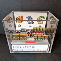 Pokemon 3 starters - 3D Cube Handmade Diorama - Video Games - Shadowbox - £51.74 GBP