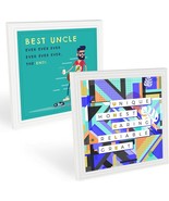 Uncle Gift Ideas Set of 2 Decorative Ceramic Plaques 7x7 Inches Wall Han... - $19.79