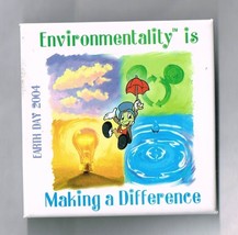 Disney Environmentality Earth Day 2004 pin back button Pinback - £18.88 GBP