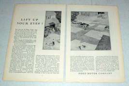 1927 2-page Ford Airplane Ad - Lift Up Your Eyes! - $18.49