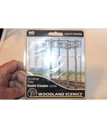 HO Scale Woodland Scenics, Utility System Pre-Wired Poles Double Crossba... - £31.38 GBP
