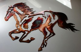 Running Horse - Metal Wall Art - Copper  and Bronzed Plated 36&quot; - £131.64 GBP