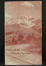 Pikes Peak Auto Highway Brochure 1950&#39;s Colorado Springs - $4.95