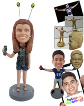 Personalized Bobblehead Female Holding A Remote - Sports &amp; Hobbies Coaching &amp; Re - £72.72 GBP