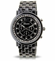 NEW Geneva Platinum 2851 Women&#39;s Temptress Swarovski Crystal Accented Grey Watch - £11.79 GBP