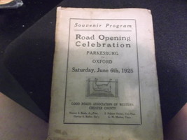 Parkesburg to Oxford PA Road Opening Celebration Souvenir Program 6-6-1925 - £27.40 GBP