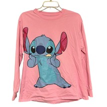 Disney T shirt Pink Youth XL Knit Stitch Long Sleeve Round Neck Women’s Adult S - £11.67 GBP