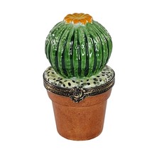 Limoges France Hand-Painted Cactus Trinket Box Chamart Exclusif Peint Main - $89.99