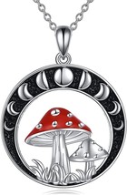 Moon Necklace for Women-Mushroom Pendant Necklace Magical Mushroom Jewelry - £15.70 GBP