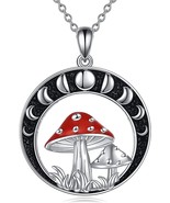 Moon Necklace for Women-Mushroom Pendant Necklace Magical Mushroom Jewelry - £15.21 GBP
