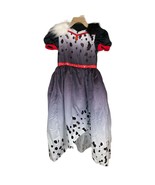Disguise Disney Cruella De Vil Girl&#39;s M (8-10) Faux Fur Collar Dress Cos... - £19.46 GBP