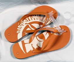 New Shock Top Beer Flip Flops Orange Mens Small - $21.73