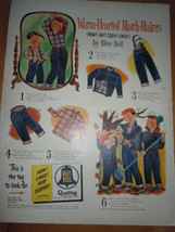 Vintage Blue Bell Clothes Print Magazine Ad 1952 - £4.77 GBP