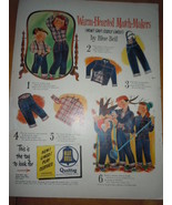 Vintage Blue Bell Clothes Print Magazine Ad 1952 - €5,22 EUR